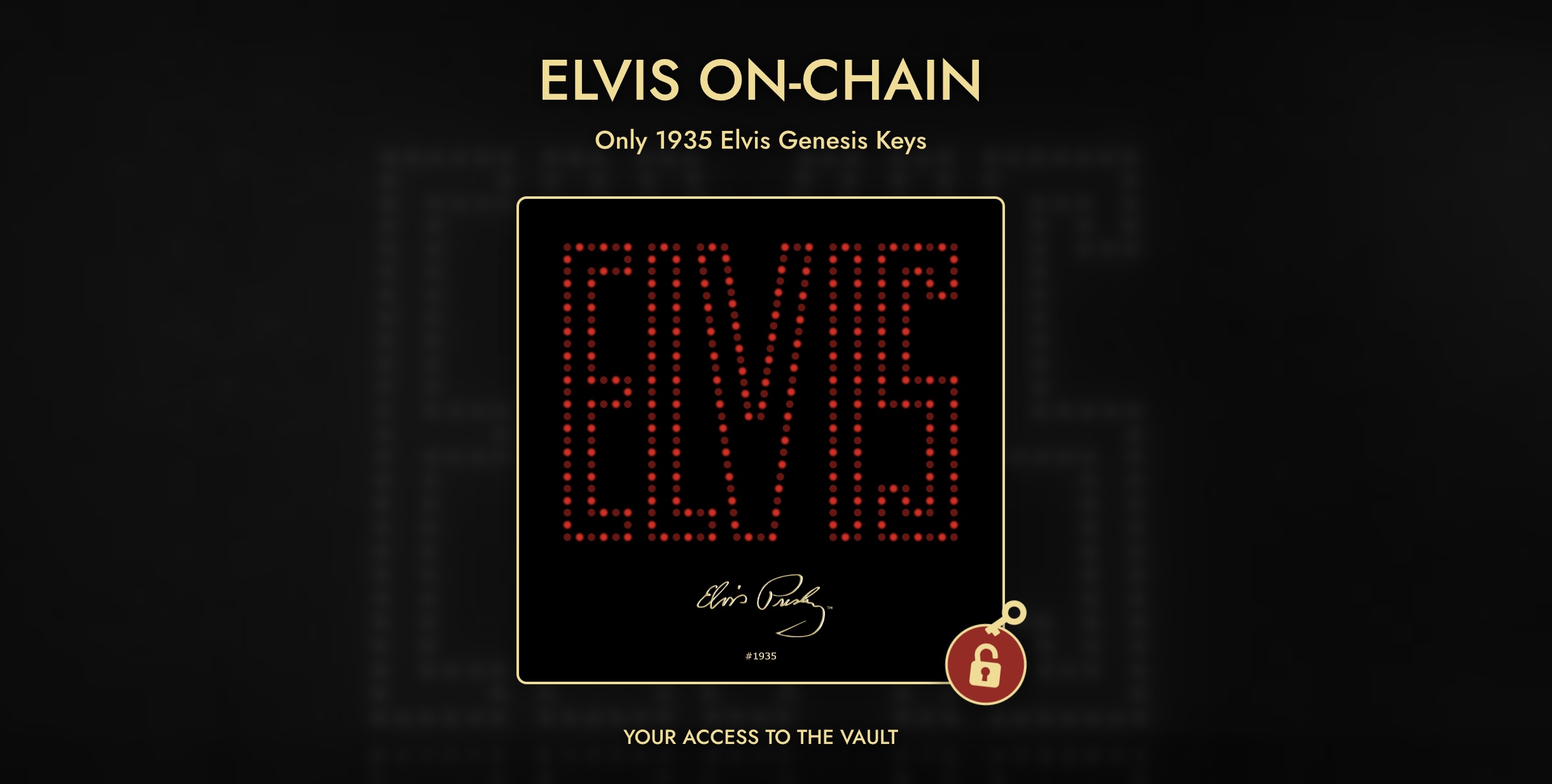 Elvis Gold Record Key Ring